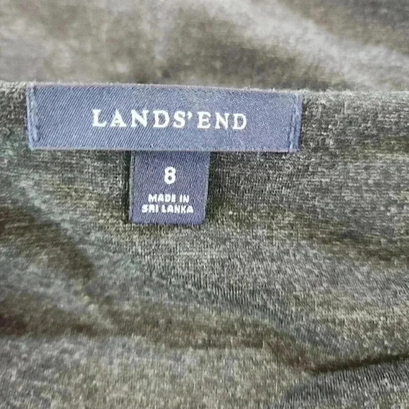 Lands'End Long Sleeve Scoop Neck Midi Shift Dress 8 - Picture 6 of 8